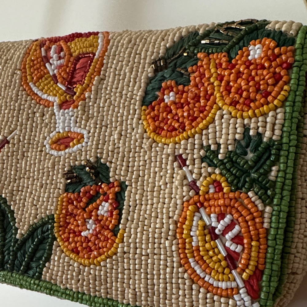 Hand-Beaded Aperol Spritz Shoulder Bag - Picture 6 of 6